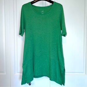 J. Jill Green Elbow Sleeve Pima Tunic